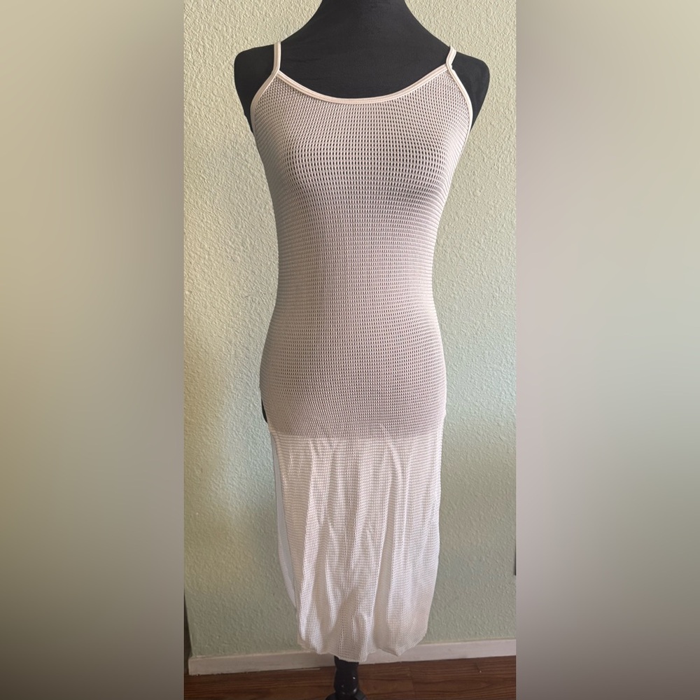 White Ribbed Dress